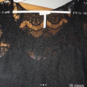 Free people black lace dress